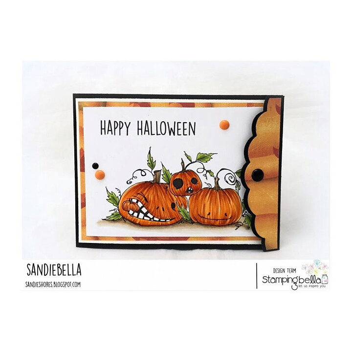 Stamping Bella Cling Rubber Stamps - Halloween Oddball Naughty Pumpkins