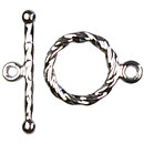 Cousin Basic Metal Findings - Silver Rope Toggle Medium 10x19 mm