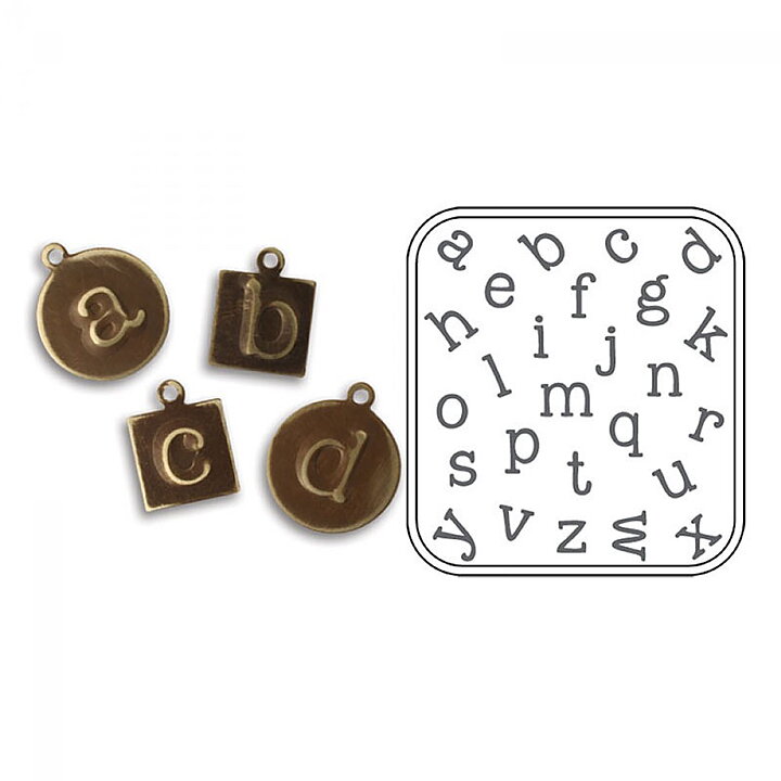 Sizzix DecoEmboss Dies Vintaj - Typewriter Lowercase