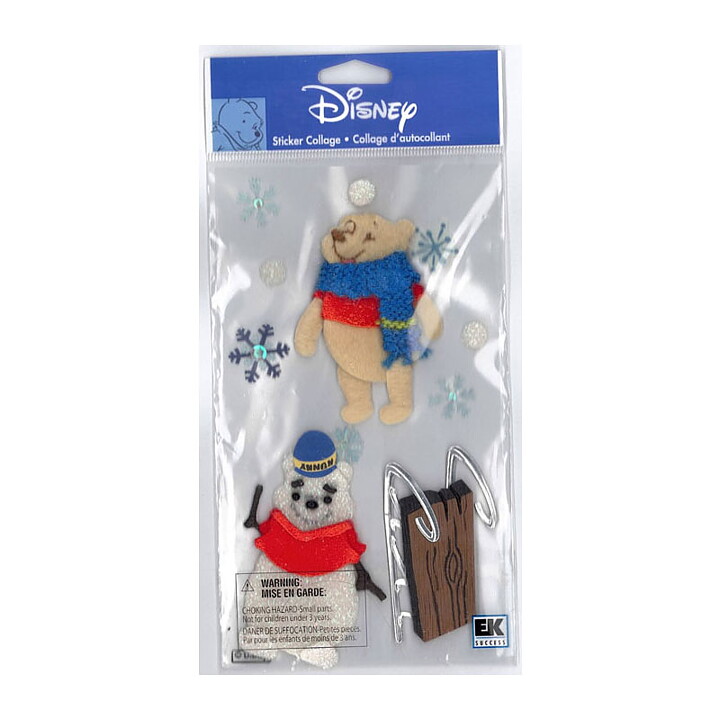EK Success Disney Dimensional Stickers Large - Pooh Snowman
