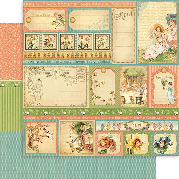 Graphic 45 - Place in Time April Cutaparts