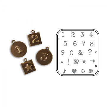 Sizzix DecoEmboss Dies Vintaj - Typewriter Numbers