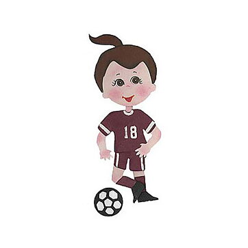 BK Dies 3x3 Kids Paper Doll Soccer Uniform