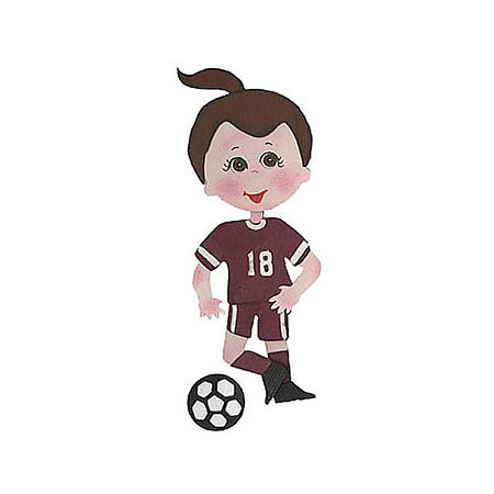 BK Dies 3x3 Kids Paper Doll Soccer Uniform