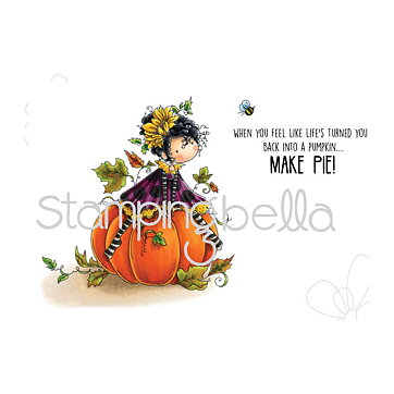 Stamping Bella Cling Rubber Stamps - Halloween Tiny Townie Patricia Loves Pumpkins