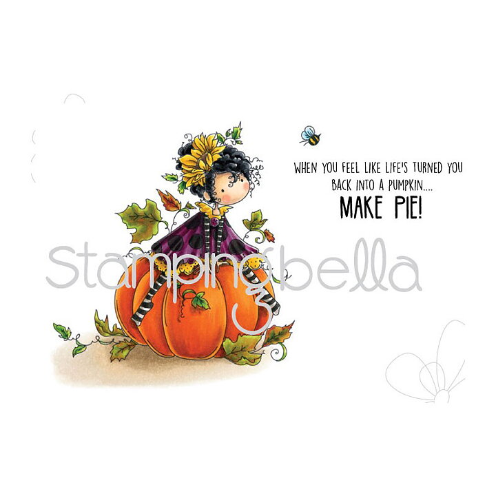 Stamping Bella Cling Rubber Stamps - Halloween Tiny Townie Patricia Loves Pumpkins