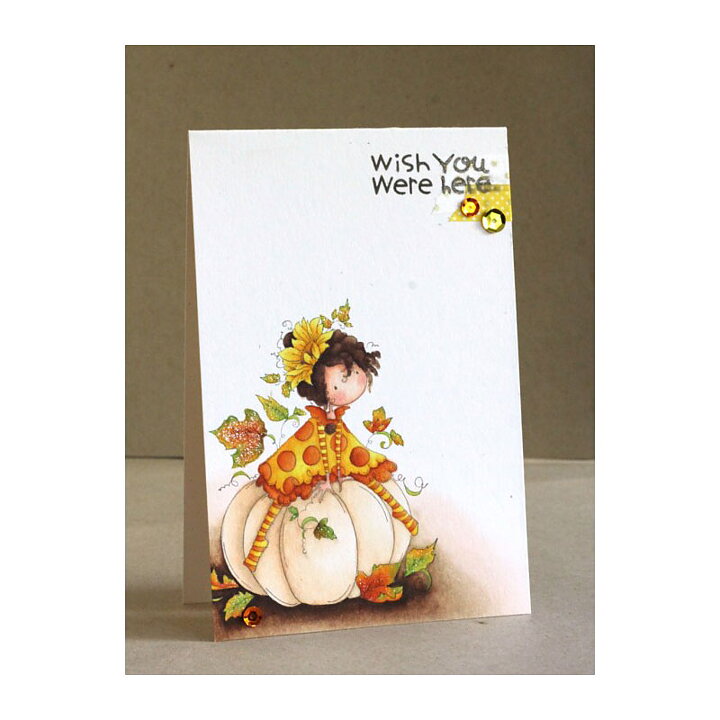 Stamping Bella Cling Rubber Stamps - Halloween Tiny Townie Patricia Loves Pumpkins