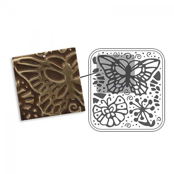 Sizzix DecoEmboss Dies Vintaj - Buterfly Swirls