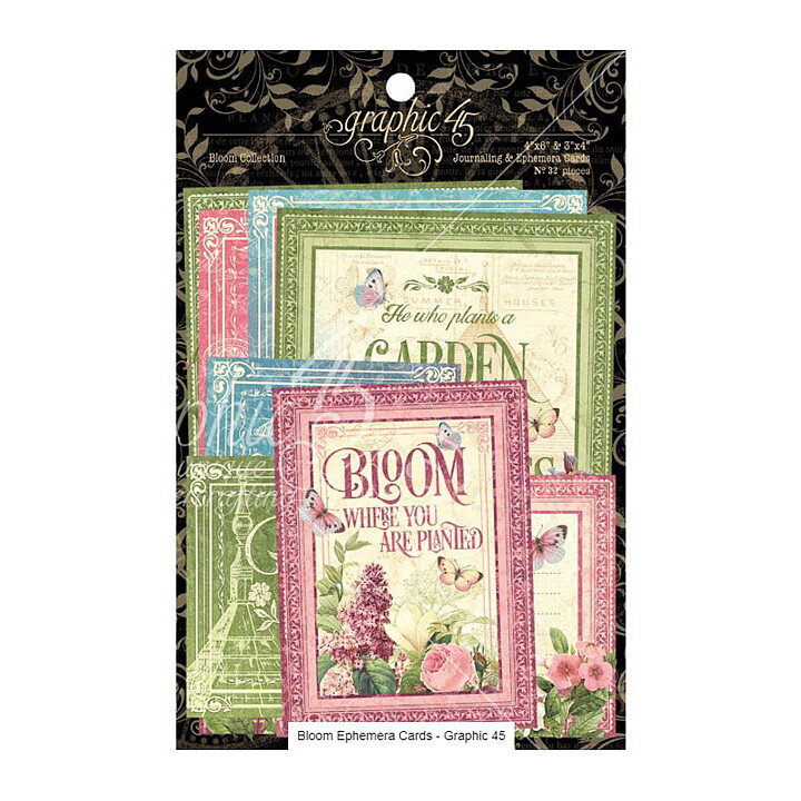 Graphic 45 Bloom Journaling & Ephemera Cards