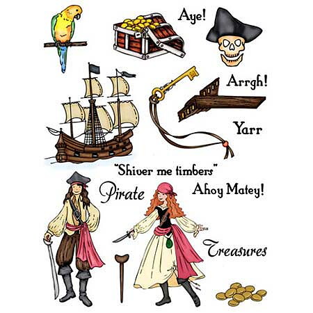 Bosskut Clear Stamps Pirates