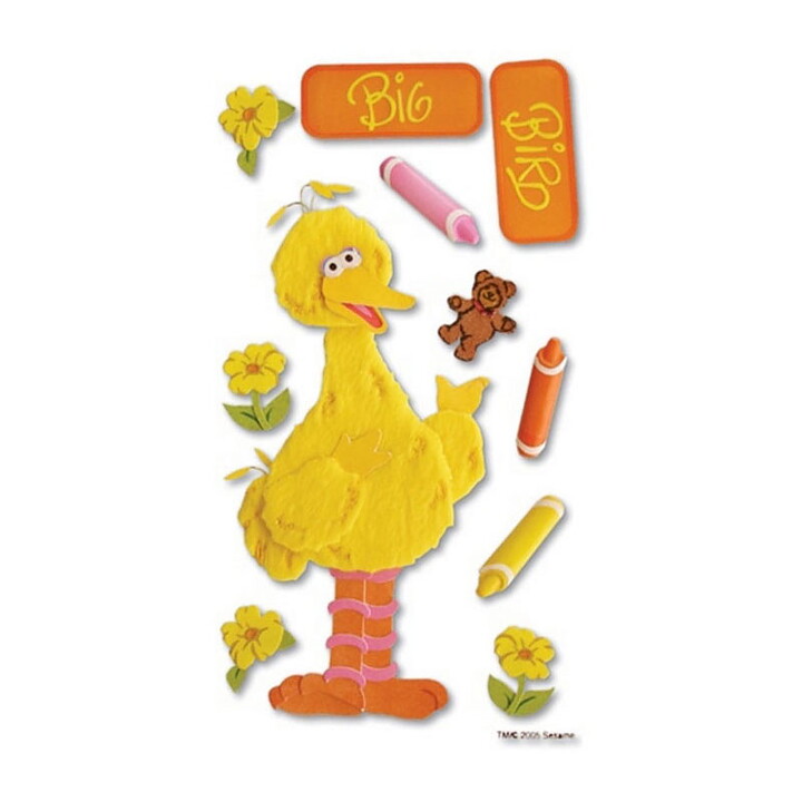 Jolees Boutique Stickers Large - Sesame Street Big Bird