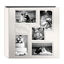 Pioneer 5-Up Sewn Embossed Collage Frame Photo Album - Wedding Ivory
