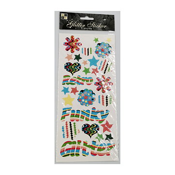 DCWV Stickers Glitter - Funky Retro