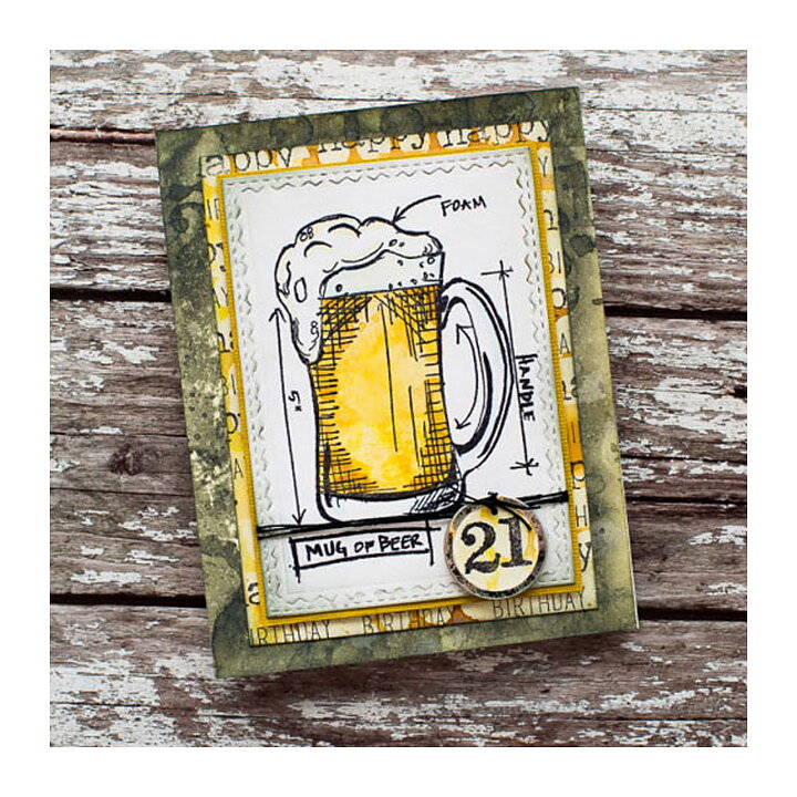 Tim Holtz Stampers Anonymous set - Beer Blueprint