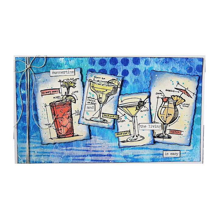 Tim Holtz Stampers Anonymous set - Cocktails Blueprint