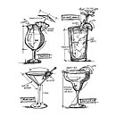 Tim Holtz Stampers Anonymous set - Cocktails Blueprint