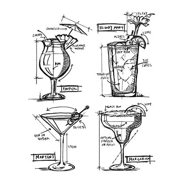 Tim Holtz Stampers Anonymous set - Cocktails Blueprint