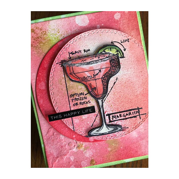 Tim Holtz Stampers Anonymous set - Cocktails Blueprint