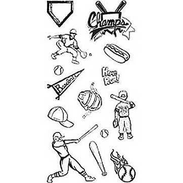 Fiskars Clear Stamps - Batter up