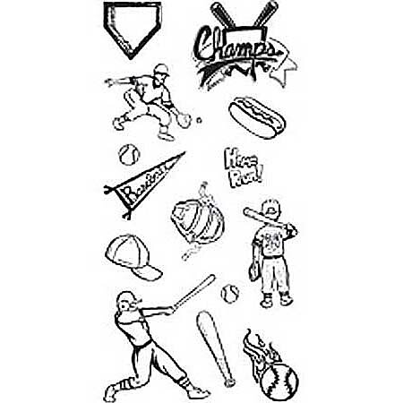 Fiskars Clear Stamps - Batter up
