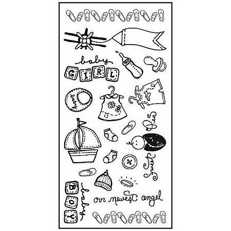 Fiskars Clear Stamps - Sweet Pea