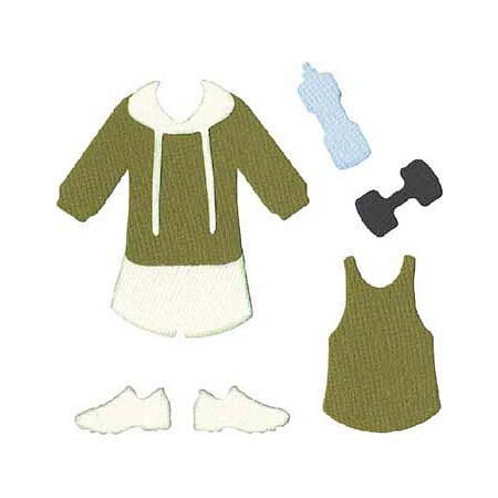 Quickutz Dies 4x4 - Paper Doll Work Out REV-0310-S