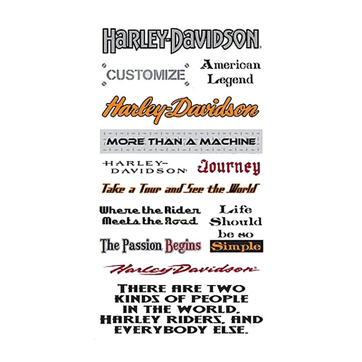 Harley Davidson Stickers - Phrases 1