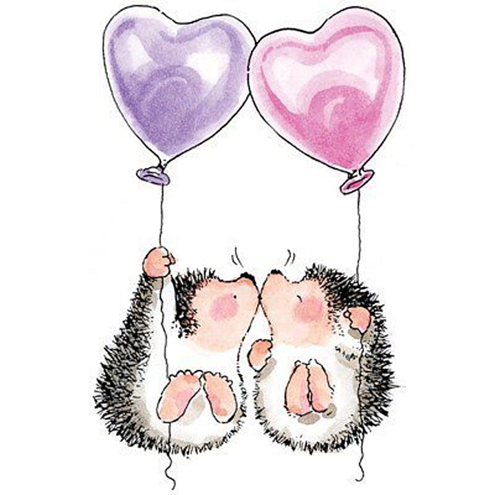 Penny Black Rubber Stamps Slapstick - Hedgehog Kisses