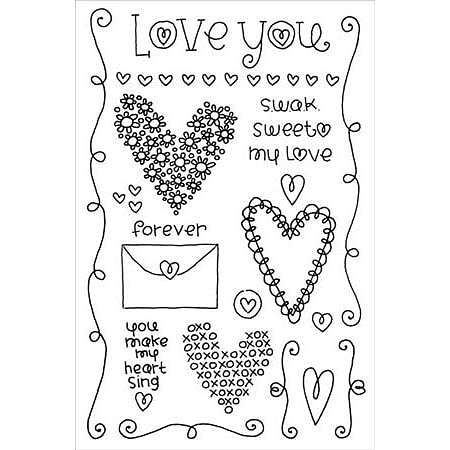 Doodlebug Design Clear Stamps - Love 1
