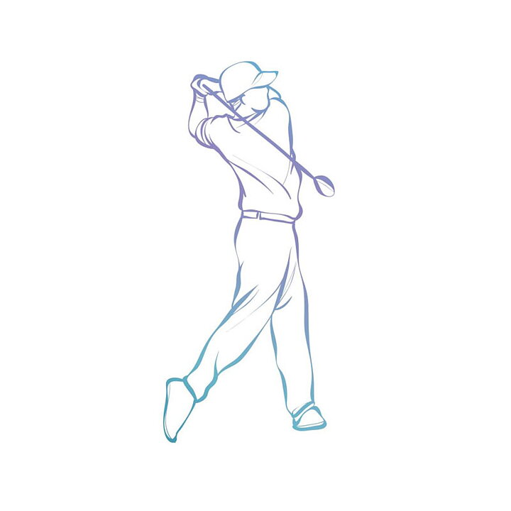 Couture Creations Mini Clear Stamps - Men's Stamps Golf Swing