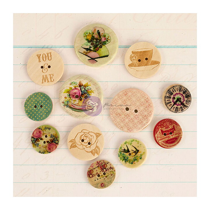 Prima Marketing Wood Buttons - Delight Collection