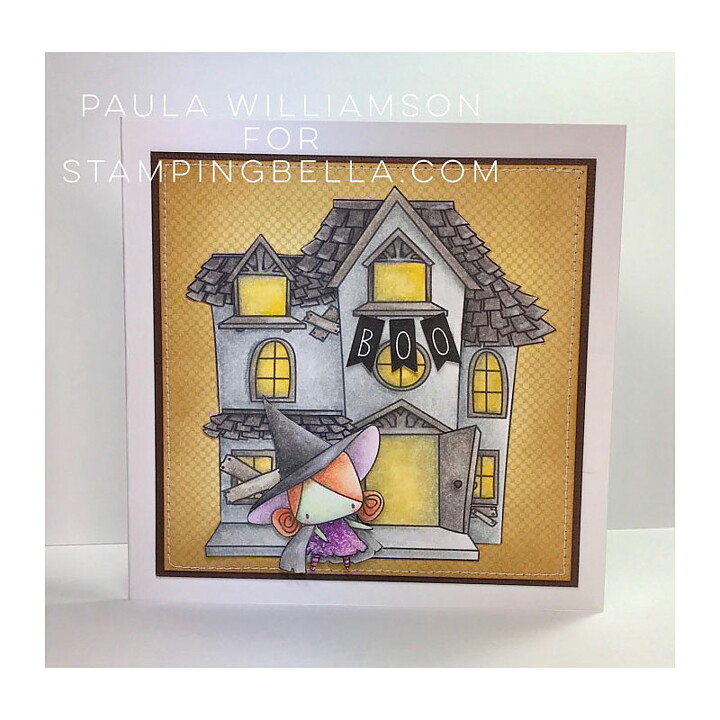 Stamping Bella Cling Rubber Stamps - Halloween Little Bits Haunted House