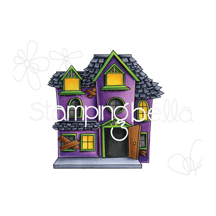 Stamping Bella Cling Rubber Stamps - Halloween Little Bits Haunted House
