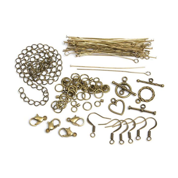 Cousin Basic Metal Findings - Antique Gold Starter Pack