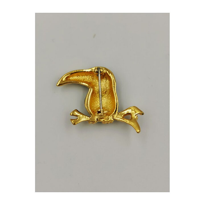 Brooch Attwood & Sawyer - Toucan Parrot Enamelled with Rhinestones