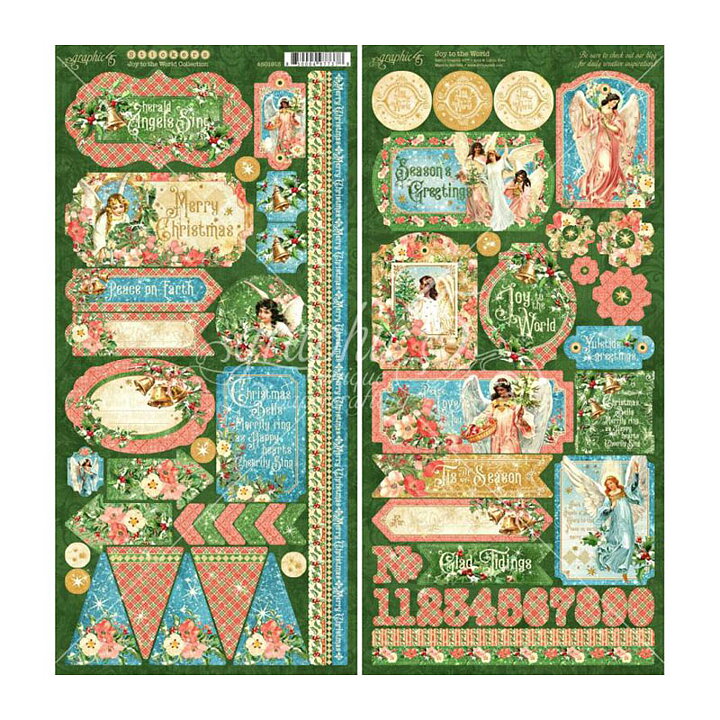 Graphic 45 Cardstock Stickers - Joy To The World