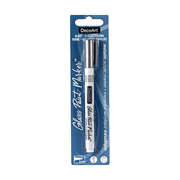 DecoArt Opaque Glass Paint Marker - Silver