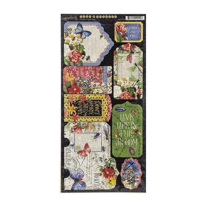 Graphic 45 Cardstock Die-Cuts - Flutter Tags & Pockets Collection