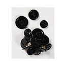 Hot of the Press Button Brads Black