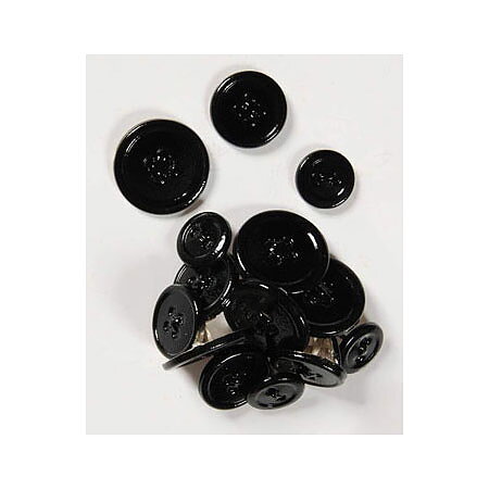Hot of the Press Button Brads Black