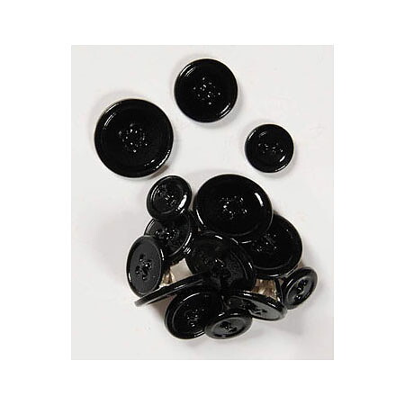 Hot of the Press Button Brads Black