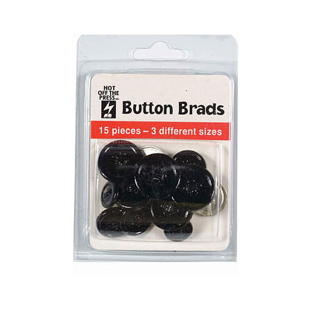 Hot of the Press Button Brads Black