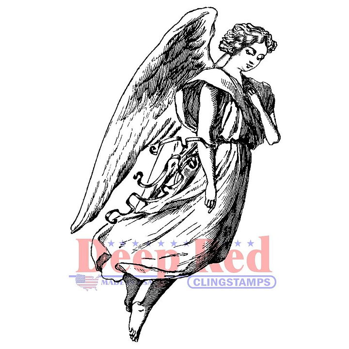 Deep Red Rubber Stamps - Archangel