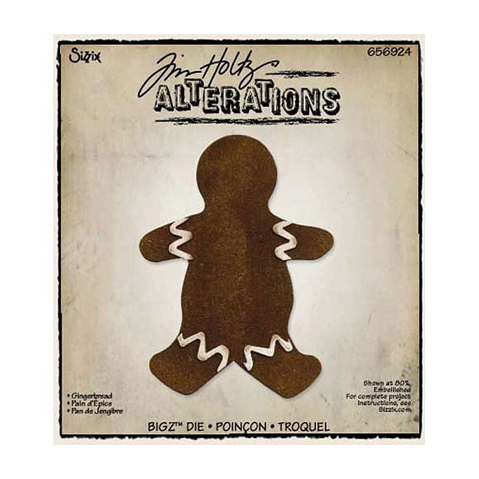 Tim Holtz Sizzix Alterations Die Bigz - Gingerbread