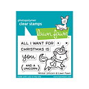 Lawn Fawn Clear Stamps 3"X2" - Winter Unicorn