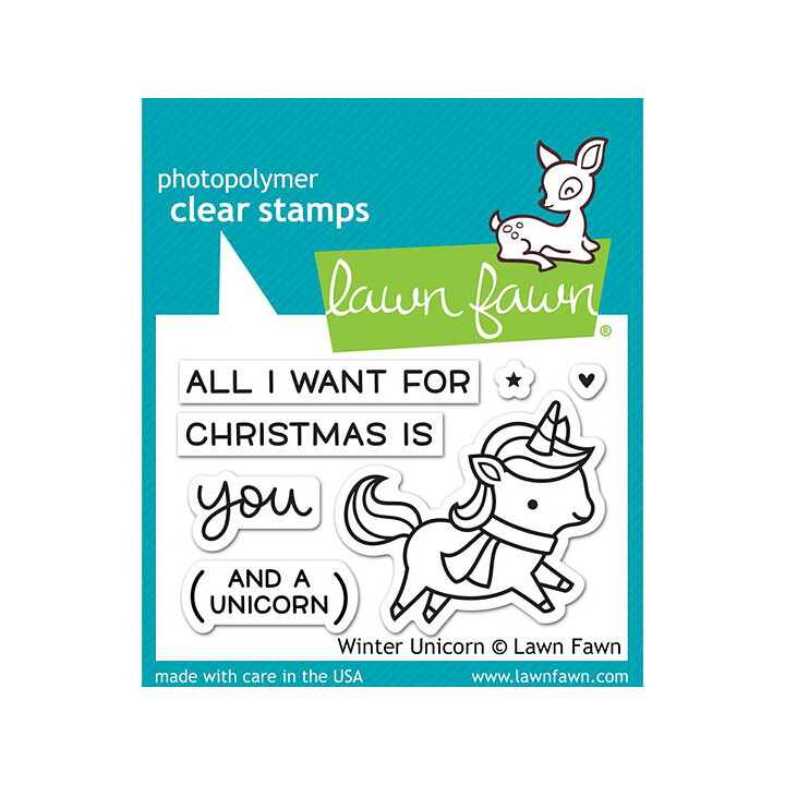 Lawn Fawn Clear Stamps 3"X2" - Winter Unicorn