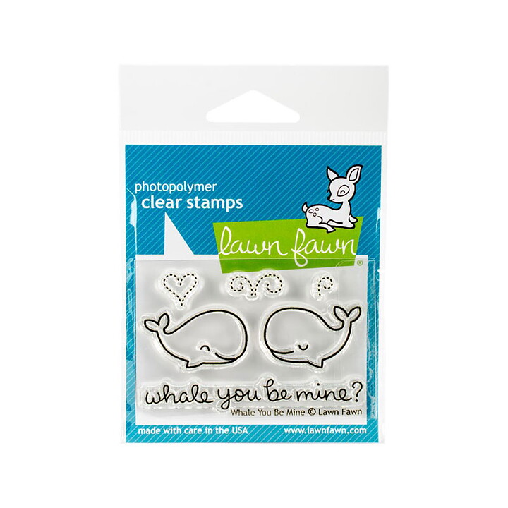 Lawn Fawn Clear Stamps 3"X2" - Whale You Be Mine