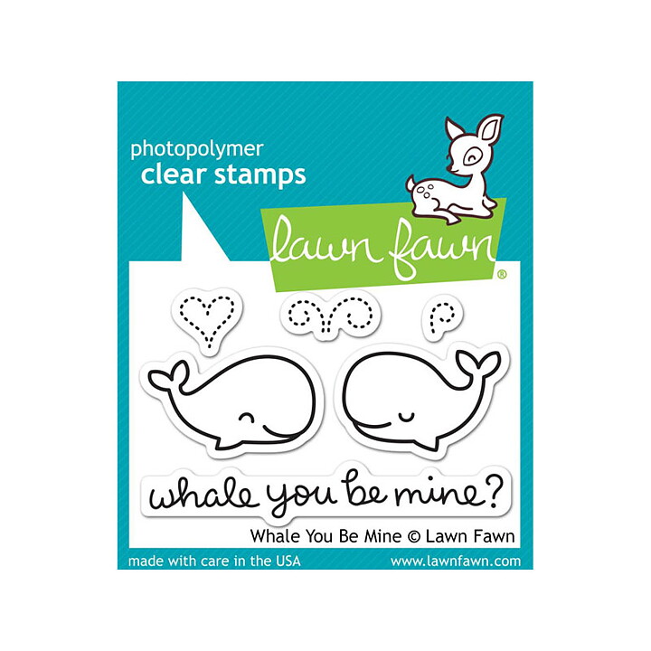 Lawn Fawn Clear Stamps 3"X2" - Whale You Be Mine