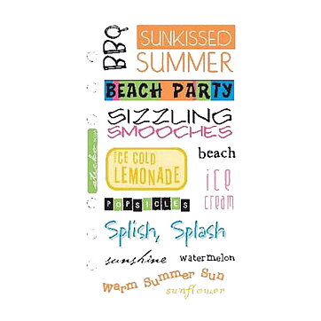 EK Success Sticko Vellum Stickers - Phrase Cafe Sunkissed Summer