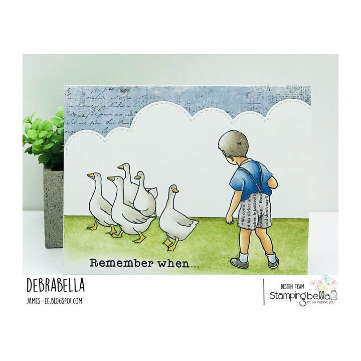 Stamping Bella Cling Rubber Stamps - Edgar And Molly's Vintage Farm Bird